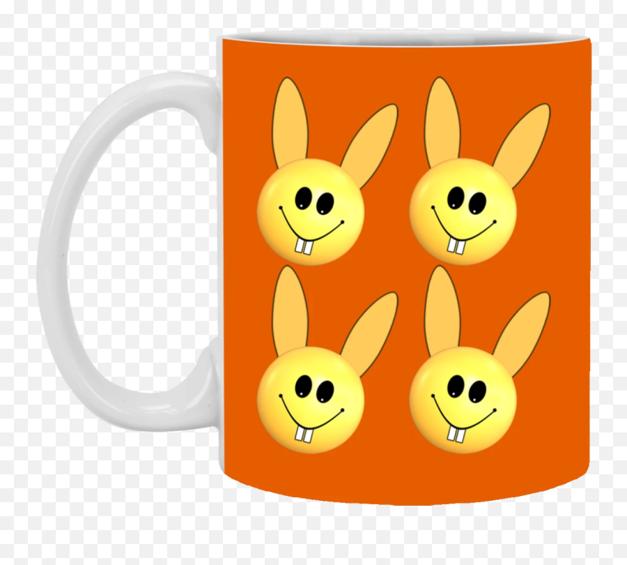 Bunny Heads Smiley Emoji Ceramic Mug 11 - Serveware,Easter Emoji