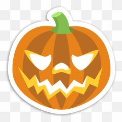 Emoji Sticker Orange Pumpkin - Jack Lantern