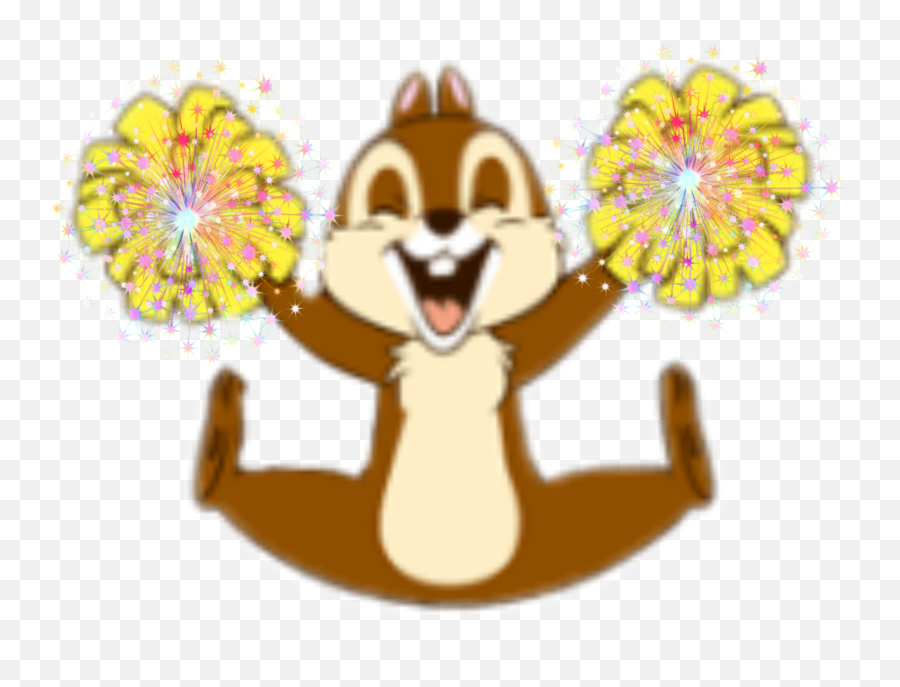Chipmunks Chipmunk Cheerleader Sticker - Happy Emoji,Cheerleader Emoji