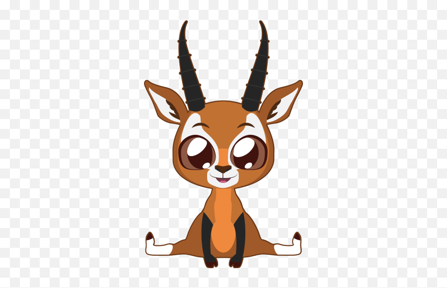 Zoomoji - Cute Antelope Emoji,Deer Emoji