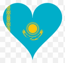 Free Golden Heart Images - Kazakhstan Flag Emoji
