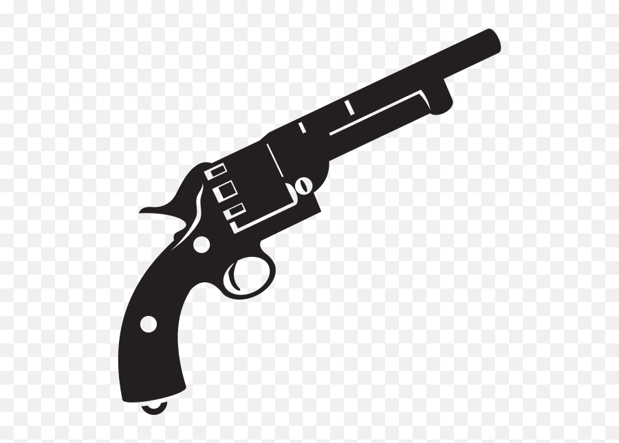 Handgun Revolver Silhouette - Revolver Silhouette Emoji,Frog Tea Emoji