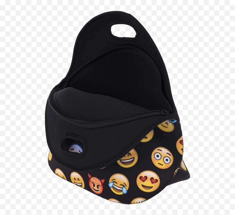 Lunch Bag Emoji Black Ferocity - Neoprene,Emoji Lunch Bag