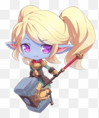 Chibi - League Of Legends Poppy Chibi Emoji,Sasquatch Emoji