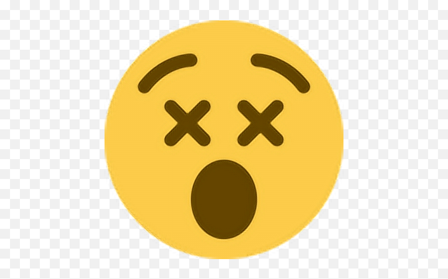 Shock Emoji Emoticon Face Expression - Dizzy Face Emoji,Dead Emoji Face