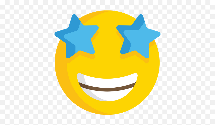 Star Struck Emoji Icon Of Flat Style - Starstruck Emoji Png,Star Eye Emoji