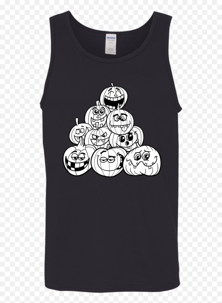 Pumpkin Emoji Triangle T Shirt - Active Tank,Level 22 Emoji