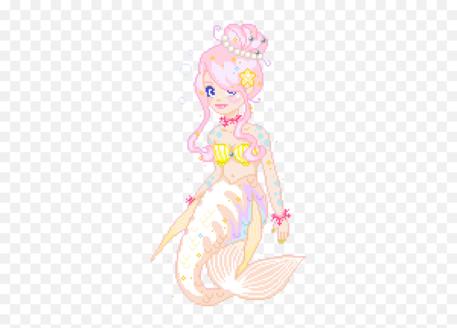 Top Mermaid Princess Stickers For - Mermaid Pixel Gif Emoji,Mermaid Emoticon
