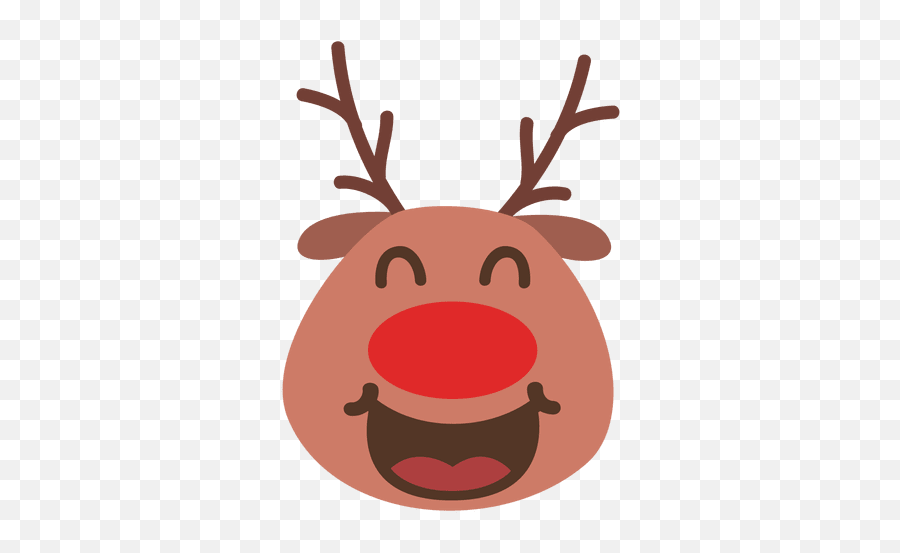 Laugh Reindeer Face Emoticon 55 - Santa Claus Png Cara Emoji,Emoji 55