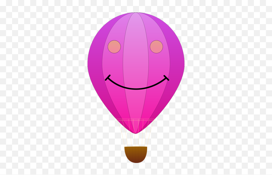 Lachende Roze Ballon Vector Afbeelding - Animated Cartoon Images Of Hot Air Balloon Clipart Emoji,Balloon Emoji