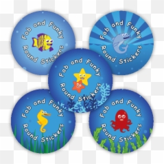 Fab Funky Round Stickers And - Circle Emoji