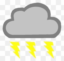 Free Weather Symbols Images Download - Forecast Thunder Emoji