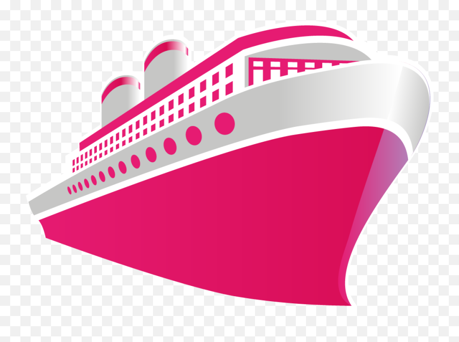 Cruise Party Boat Transparent Png - Pink Cruise Ship Clip Art Emoji,Emoji Booze Cruise