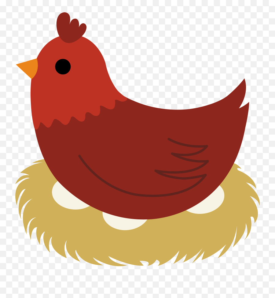 Brown Hen Sitting On Nest Free Clip Art - Clip Art Library Little Red Hen Clipart Emoji,Hen Emoji