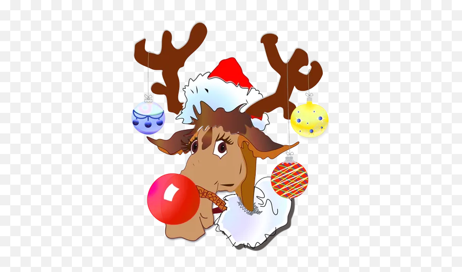 Rufus The Red Nose Mule - Swim Yellow Duck Cartoon Emoji,Merry Christmas Emoticon