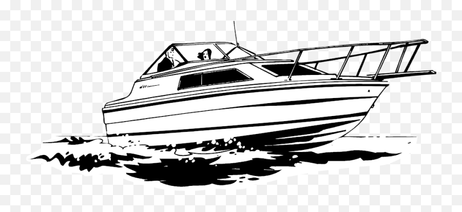 Motorboat - Clip Art Library Yacht Clipart Black And White Emoji,Motorboating Emoji