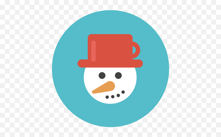 Snowman Icon Flat Christmas Circle Iconset Fps - Snowman Icon Png Emoji,Snow Man Emoji