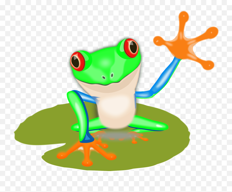 Frog On Leaf Clipart Free Download Transparent Png Creazilla - Transparent Tree Frog Clipart Emoji,Lily Pad Emoji