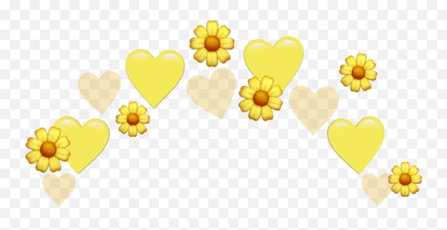 Heartjoon Yellow Heart Sticker - Yellow Heart Emoji Crown Transparent,Yellow Heart Emoji