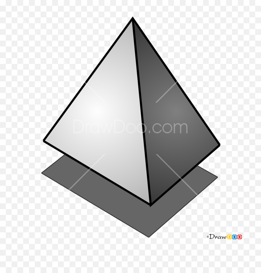 How To Draw 3d Pyramid 3d Objects - Objetos Dibujos En 3d Emoji,Pyramid Emoji
