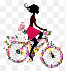 Bicycle Cycling Woman Wallpaper - Videos car Creative Art Hd Emoji