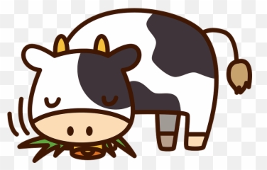Cow Eating Grass clipart Free download transparent PNG - Clipart Png Emoji