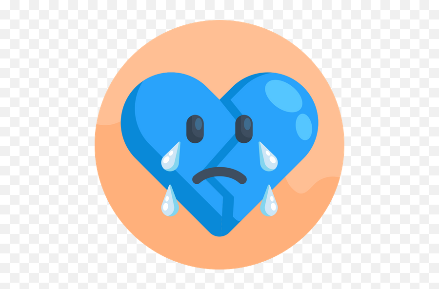 Crying Heart Icon Of Flat Style - Available In Svg Png Eps Happy Emoji,Crying Baby Emoticon