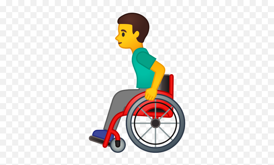 Man In Manual Wheelchair Emoji - Manual Wheelchair Transparent,Wheel Chair Emoji