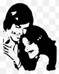 Free Pair Love Vectors - Couple Black And White Clipart Emoji