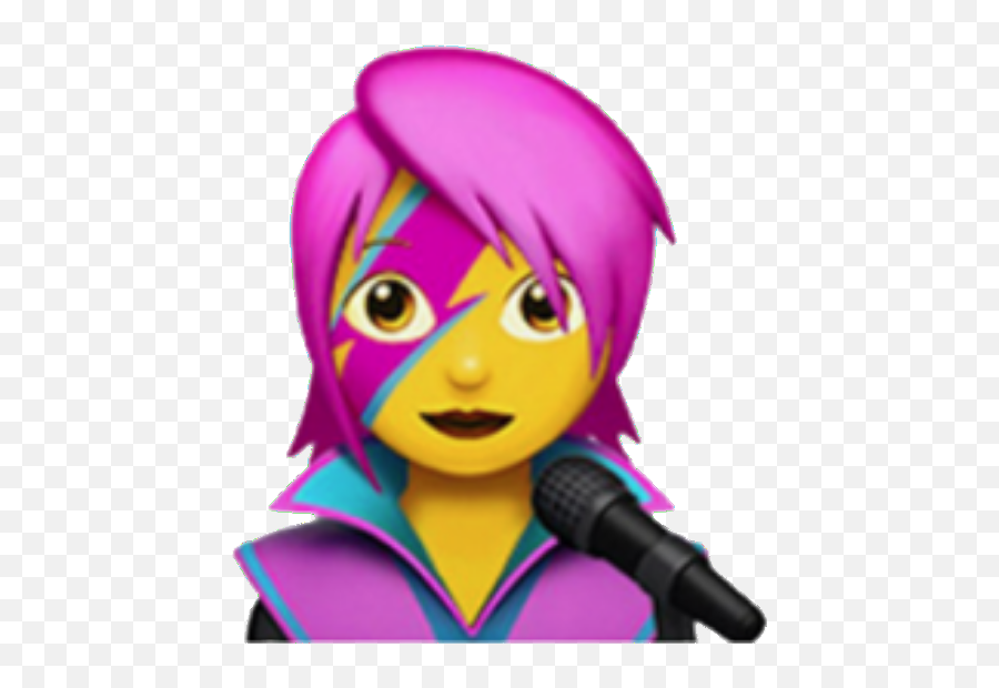 Emojis Emoji Rock Rockgirl Ios Apple - Singer Emoji Png,Emoji Rock