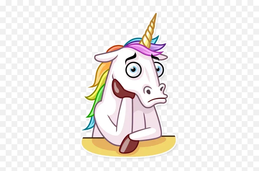 Unicorn Whatsapp Stickers - Cartoon Emoji,Unicorn Emoticon