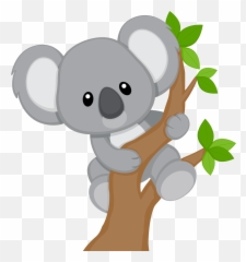 Koalas - Cartoon Koala In A Tree Emoji,Koala Emoticons