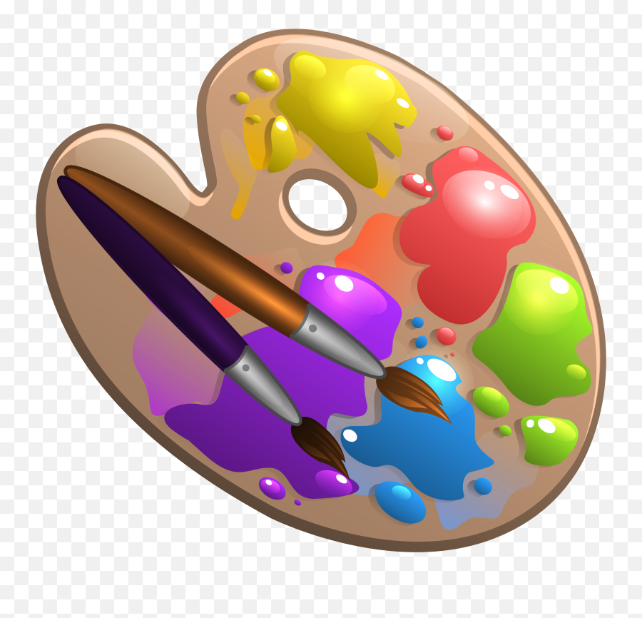 Paint Palette Clipart Png - Art Palette Clipart Png Emoji,Paintbrush Emoji