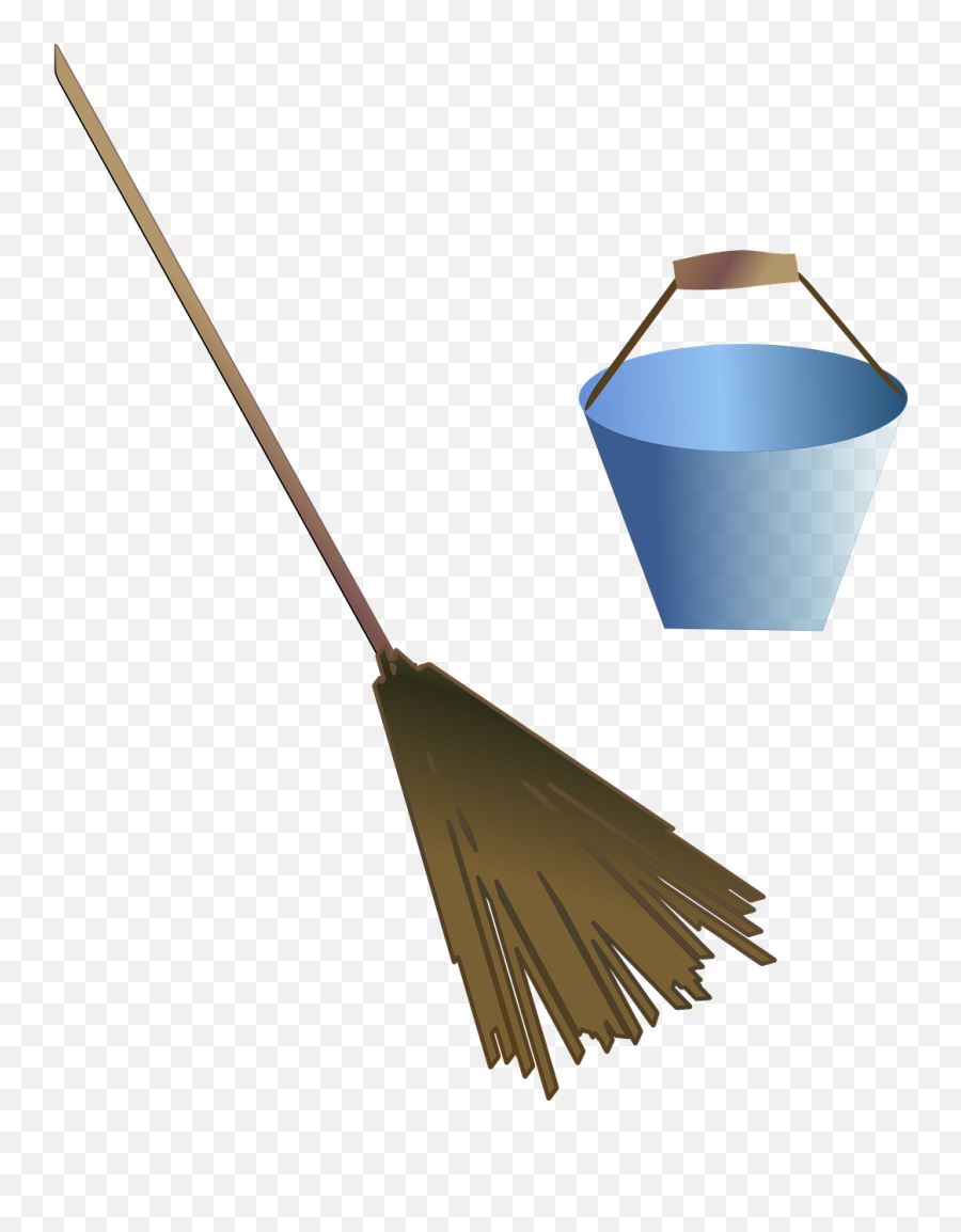 Broom Bucket Cleaning Supplies - Broom Clip Art Emoji,Vacuum Cleaner Emoji