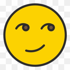 Smirking Face Emoji Icon Of Colored Outline Style - Smirk Face Emoji Png,Smirking Face Emoji