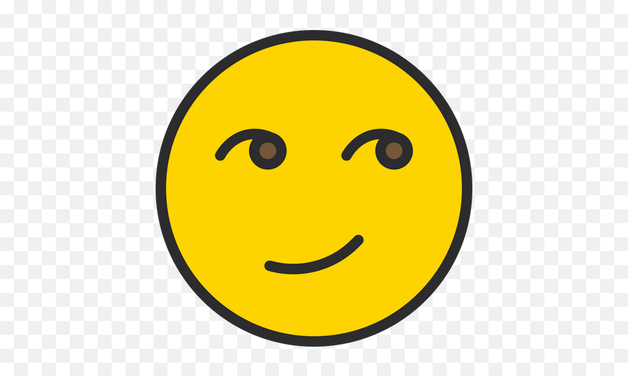 Smirking Face Emoji Icon Of Colored Outline Style - Smirk Face Emoji Png,Smirking Face Emoji