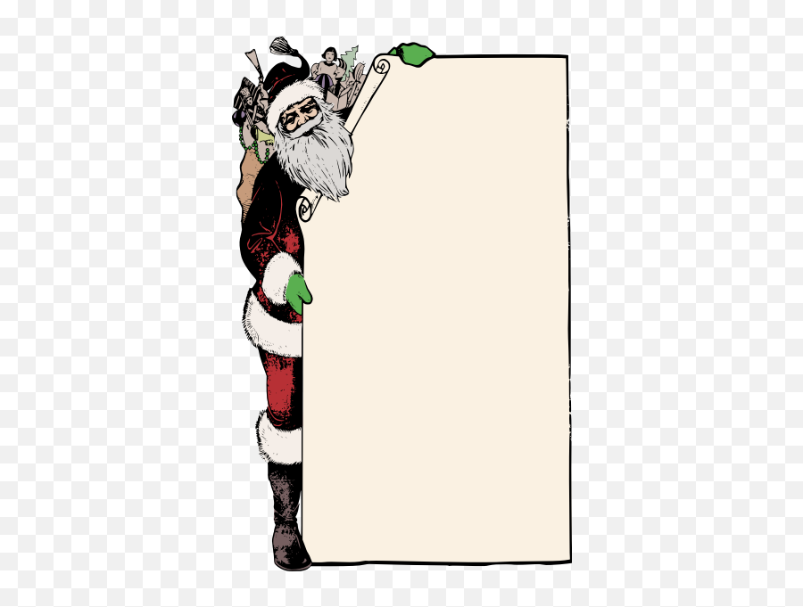 Santa Frame - Illustration Emoji,Lacrosse Stick Emoticon