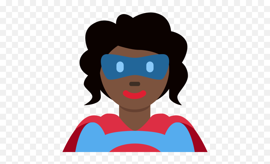 Dark Skin Tone Emoji - Cartoon,Superhero Cape Emoji