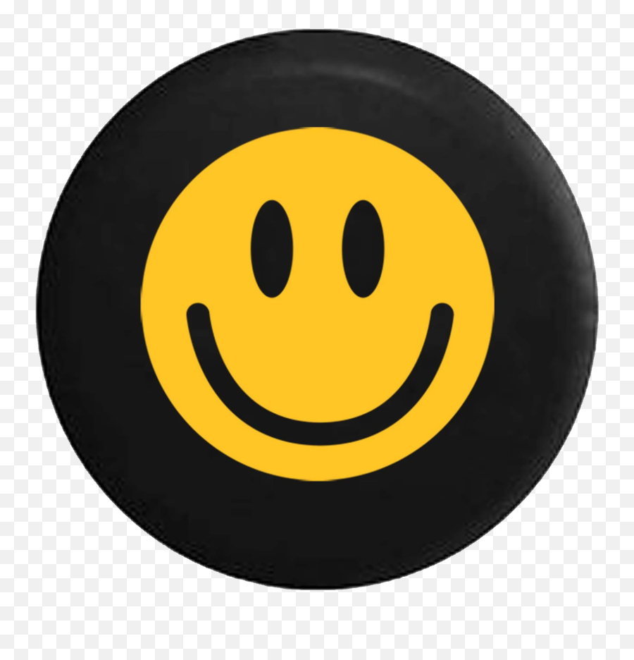 Happy Yellow Smile Face Emoji Jeep Camper Spare Tire Cover Custom - Smiley,Happy Emoji