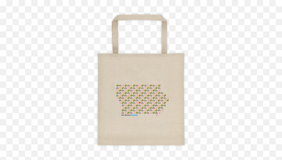 Des Moines Register Emoji Iowa - Canvas Snack Bag,Emoji Products