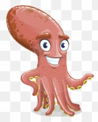 Animal Vector Cartoon Characters Graphicmama - Octopus Cartoon Character Emoji,Octopus Pen Emoji