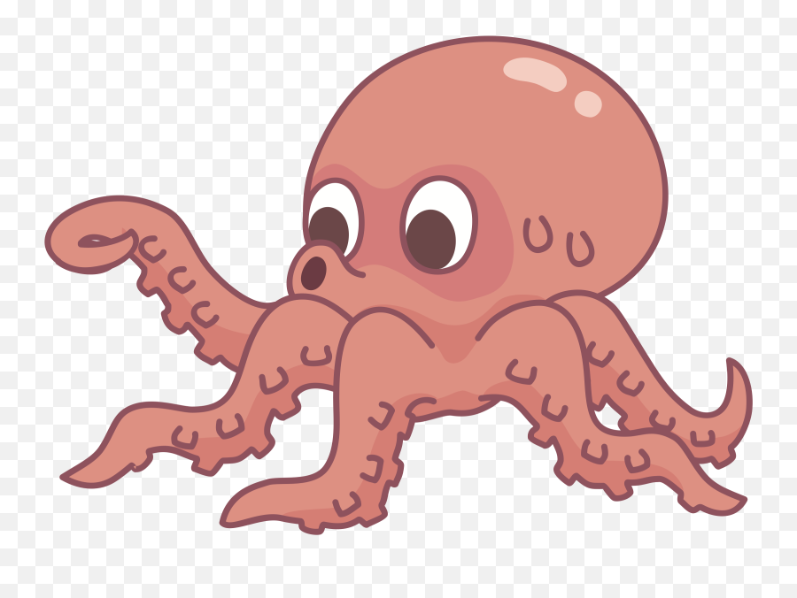 Octopus Clipart Invertebrate Octopus Invertebrate - Octopus Cartoon Png Emoji,Octopus Emoji