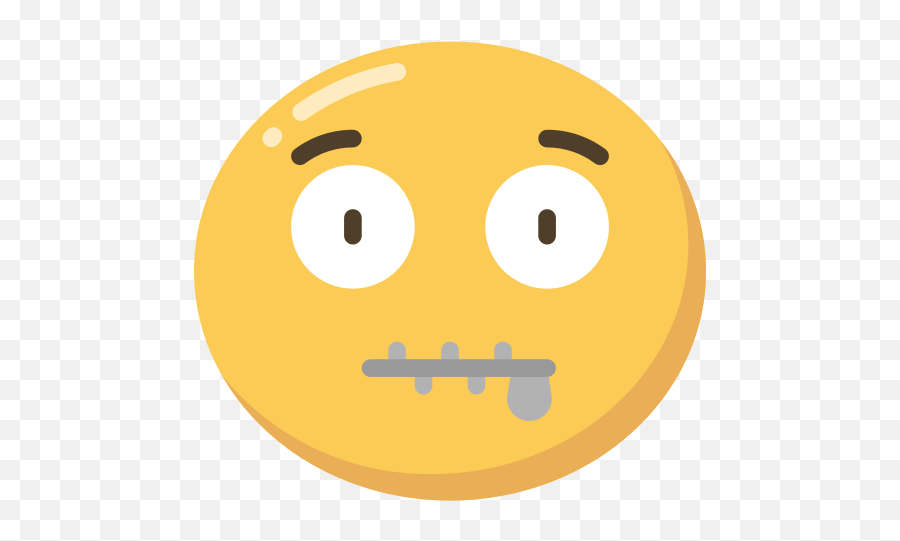 Zipped - Smiley Emoji,Mouth Zipped Emoji