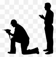 Supervision Working Silhouette Adult - People Png Emoji