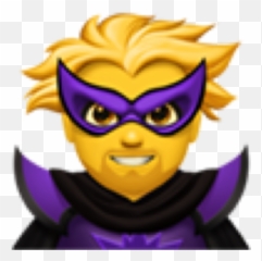 Villian Emoji Iphone Purple Yellow - Cartoon,Superhero Emoji Iphone