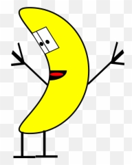 Banana Cartoon Happy Dancing Yellow - Person Clip Art Emoji