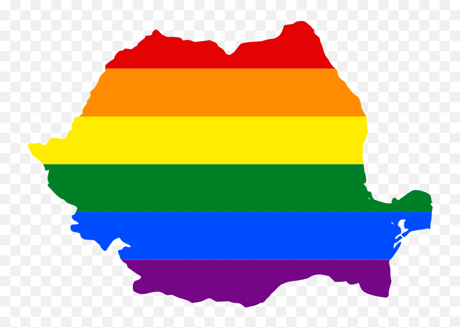 Lgbt Flag Map Of Romania - Happy Romanian National Day Emoji,Lgbt Flag Emoji