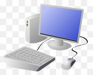 Cartoon Desktop Computer Vector Image - Transparent Background Clipart Emoji