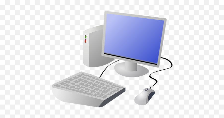 Cartoon Desktop Computer Vector Image - Transparent Background Computer Clipart Emoji,Computer Keyboard Emojis