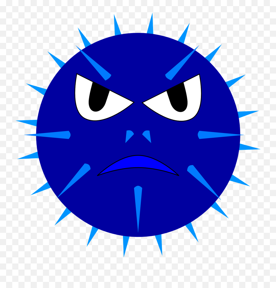 Angry Mean Grumpy Thorns Anger - Pathogen Clipart Emoji,Scared Emoticon